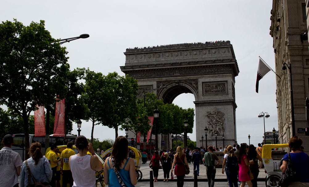 Champs-Élysées während der Sommertage