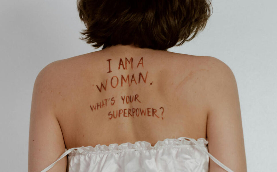 Woman in White Tube Dress