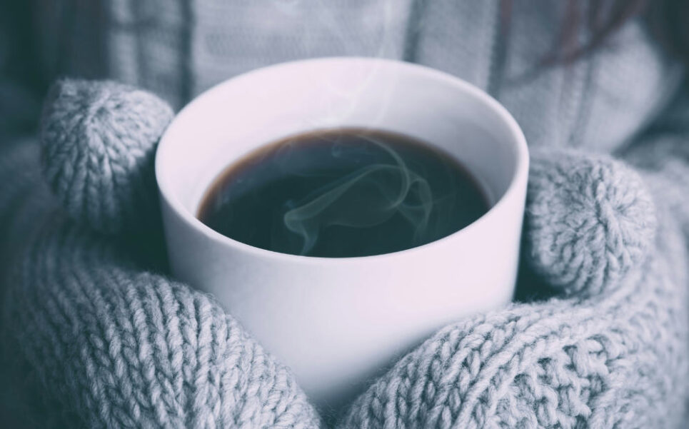 winter, cold hand with gloves