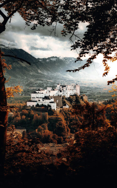 View to the fortress of Hohen Salzburg. Salzburg, Österreich