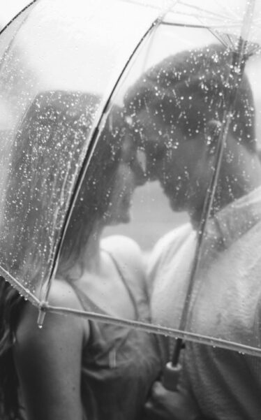 couple under the rain
