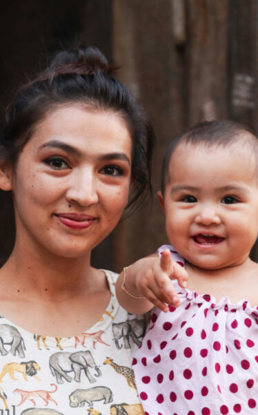 mom and kid