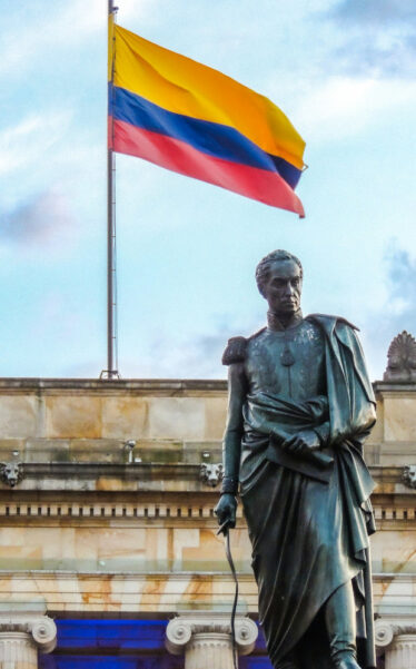 Bandera de Colombia Simon Bolivar Bogotá