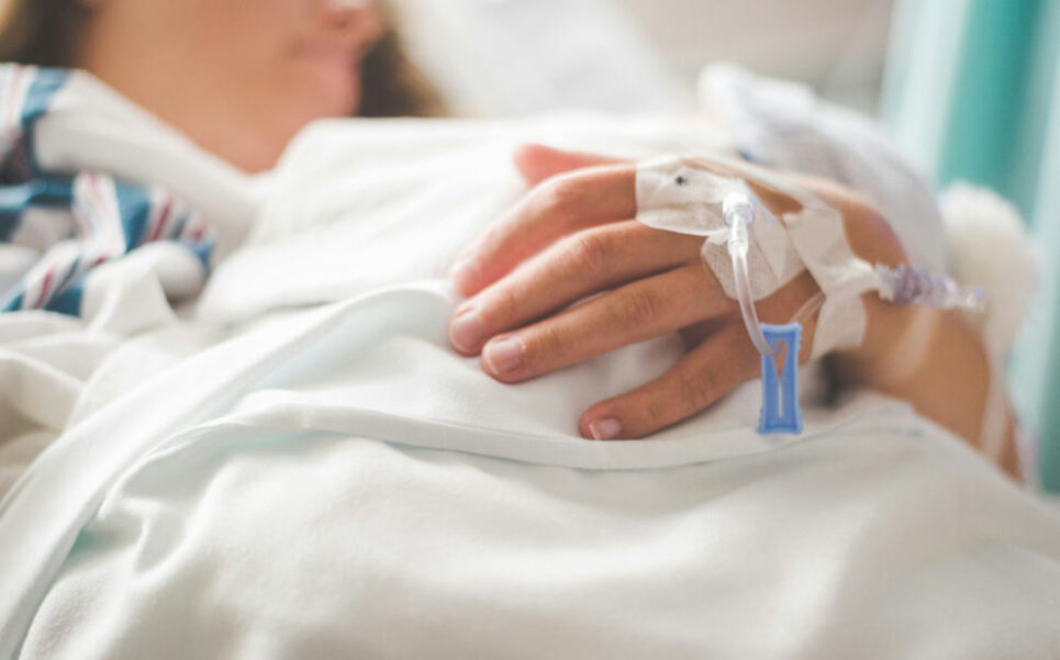 Woman after giving birth