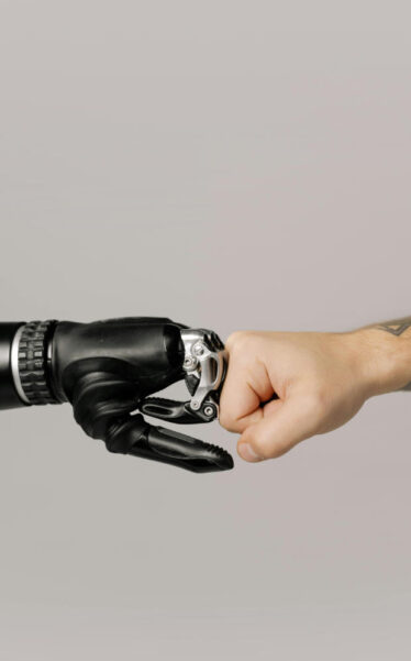 Robot and Human hand